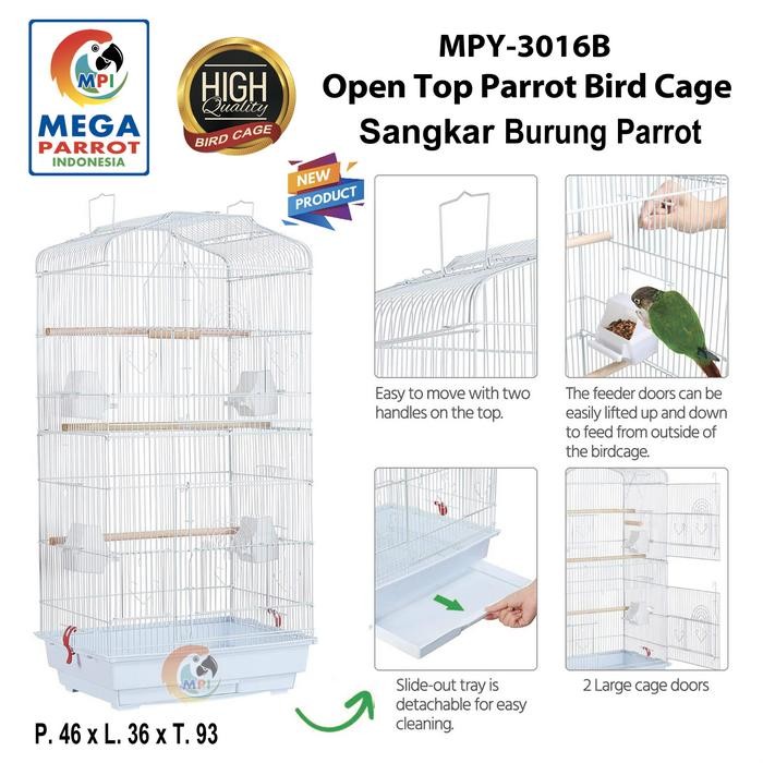 Kandang / Sangkar Burung Parrot Open Top MPY-3016B