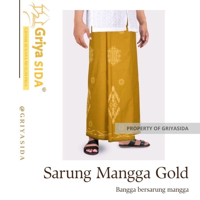 (Allthebest) Sarung mangga gold kembang premium sarung tenun mangga