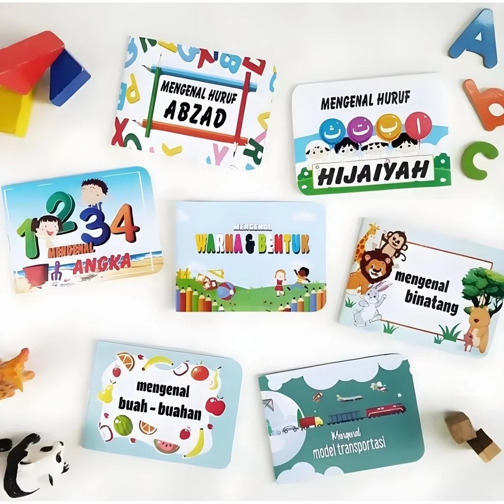 

Buku Belajar Anak, Buku Pengenalan Anak Bayi Warna Binatang Huruf Bilingual / Buku Edukasi Murah.