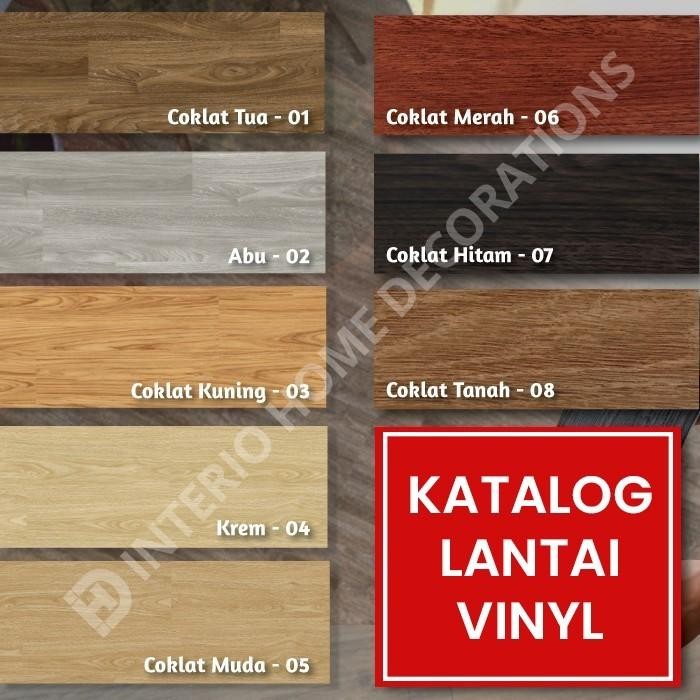 (Allthebest) Lantai Vinyl Kayu Sticker 2mm MARVEL Sudah Ada Lem Vinil Vynil Stiker