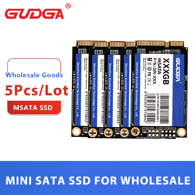 GUDGA Wholesale SSD 5pcs/Lot MSATA SSD 16gb 32gb 128gb 512gb 1TB Internal Solid State Hard Drive Min