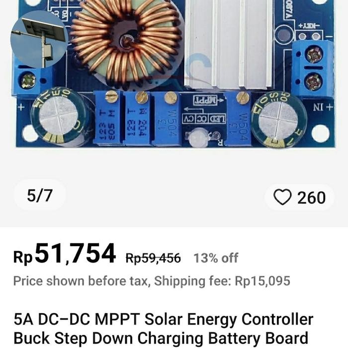 Pasti Murah 5 A Mppt Adjustable Step Down Modul Konverter Untuk Solar Panel