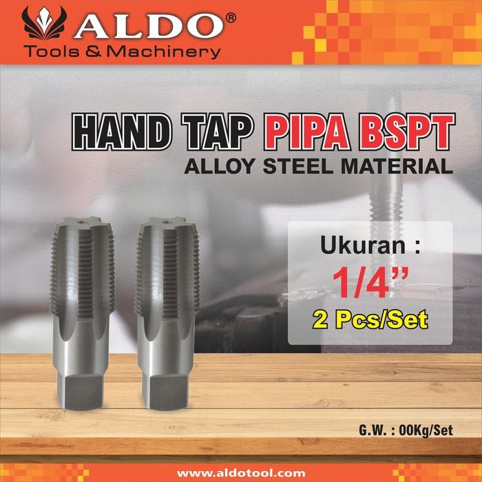 HAND TAP PIPA BSPT 1/4" - 2 PCS / SET TERMURAH
