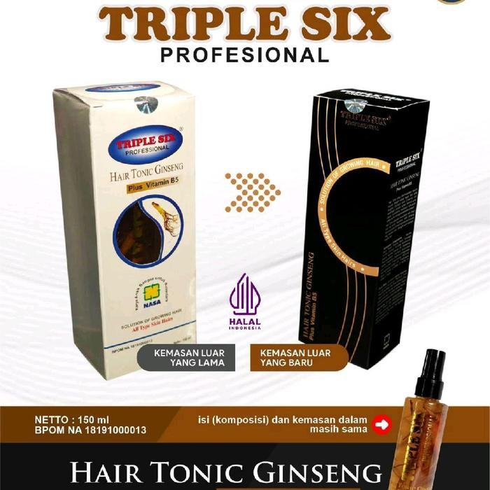 Triple six hair tonic ginseng _ penumbuh rambut original nasa