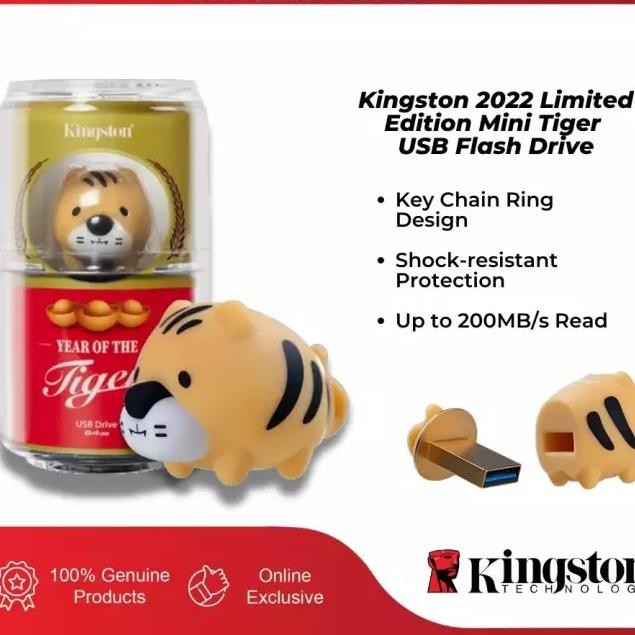 TERBARU Kingston 2022 Limited Edition Mini Tiger 64GB Flash Disk Flashdisk BISA GRAB