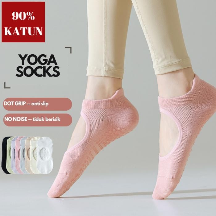 BEST SELLER kaos kaki wanita pendek anti slip olahraga yoga pound fit gym socks