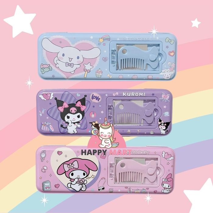 

BEST SELLER kotak pensil BENING SISIR motif kuromi / melody cinnamoroll