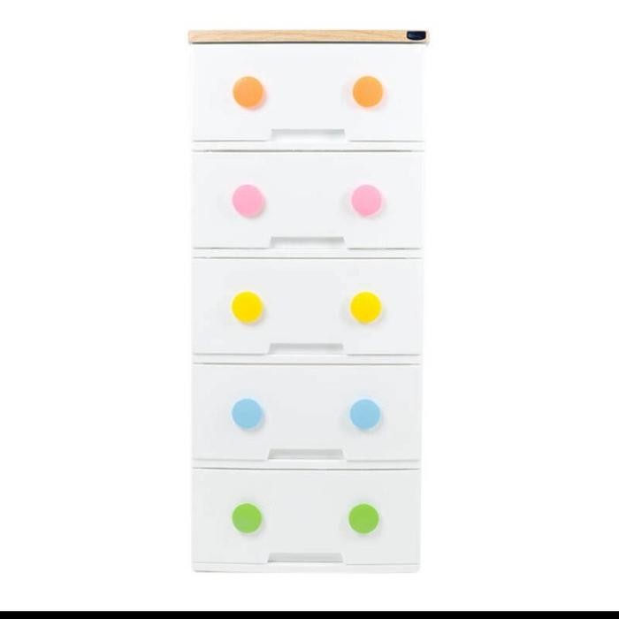 Lemari Pakaian Plastik Cabinet Lemari 5 Laci Lemari Plastik Rovega
