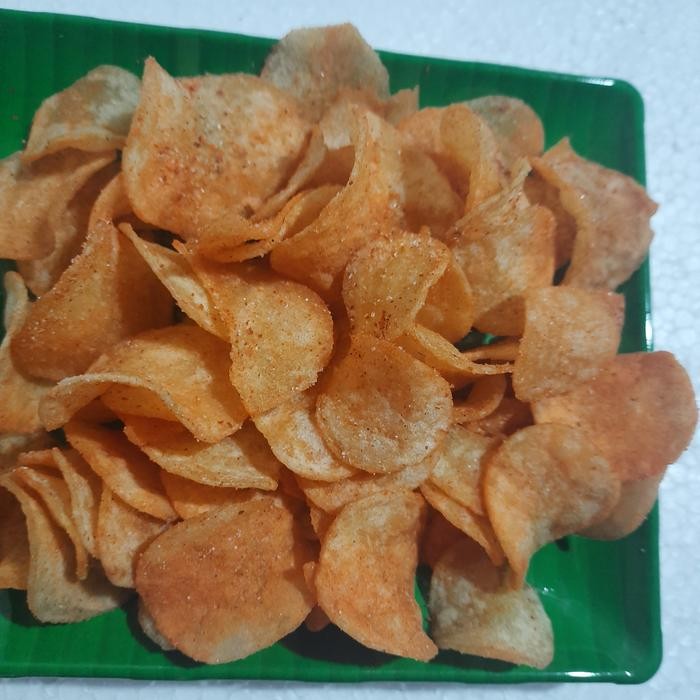 

Sedia Curah keripik kentang kecil, manohara, tipis/asin gurih keju, 1 kg