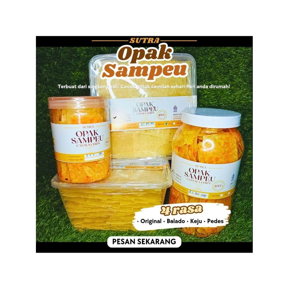 

Sedia Keripik Opak Sampeu Casava Chips Ce 2ML