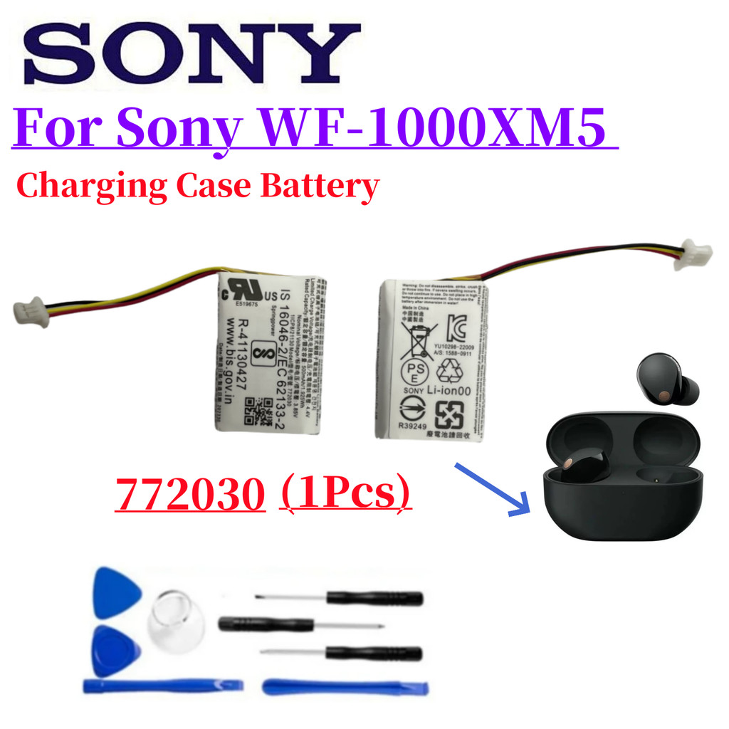 772030 Battery 3.85V 500mAh Charging Case Battery for Sony WF-1000XM5 XM5 New Wireless Headset