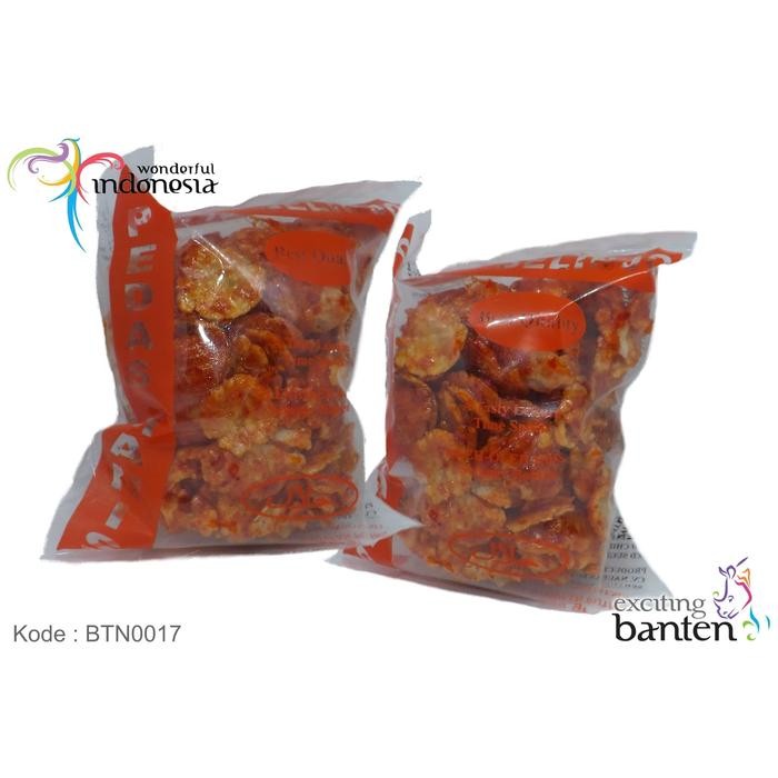 

Sedia Ceplis Belinjo Pedas, Oleh oleh khas Banten 250g