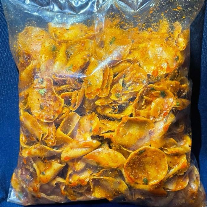 

Sedia MORING SHASA RASA BALADO gr / Moring Pedas / Cimol Kering / Keripik Moring- bumbu Balado &