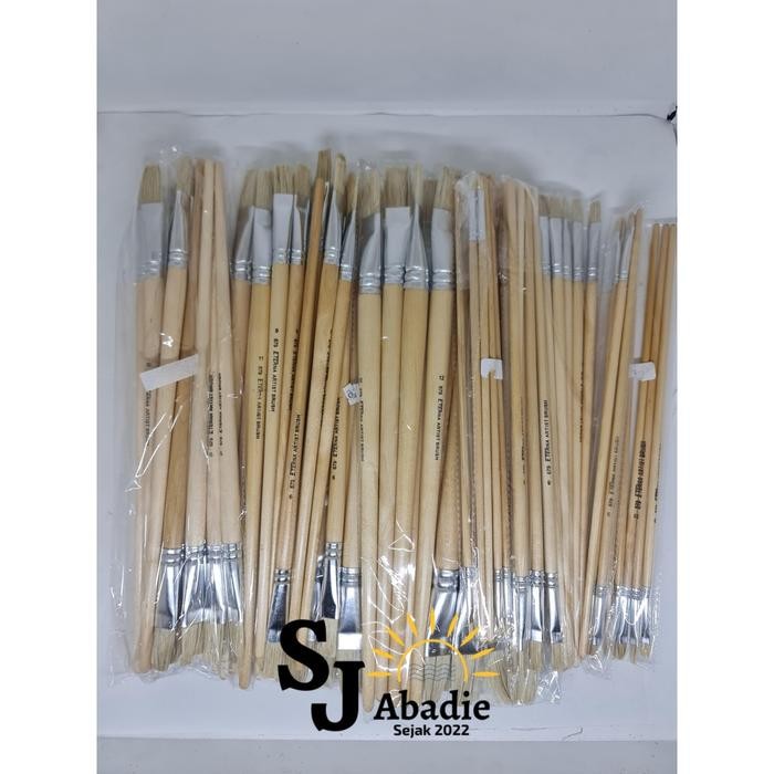

(Allthebest) (12 PC) ETERNA Kuas Gambar Lukis Paint Brush 1 3 4 5 6 7 9 10 11 12 SJ ABADIE