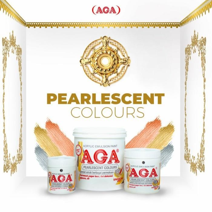 (Allthebest) Cat Aga Pearlescent / Emas/ Gold / Metalik / Metallic 250cc