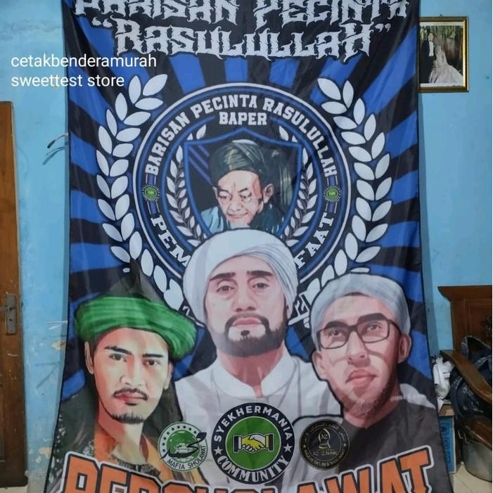 Promo Bendera Ready Stok Uk 200X300Cm, 1 Hari Jadi, Bendera Syekhermania Full Printing, Bendera
