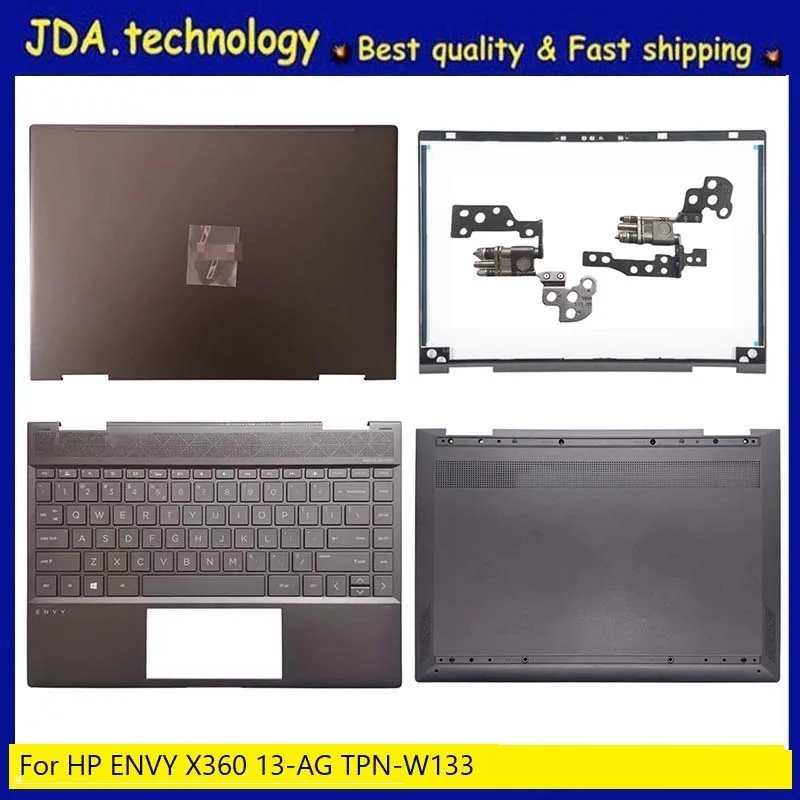 New for HP ENVY X360 13-AG TPN-W133 LCD Back cover 609939-001 / Bezel / Hinge set / Palmrest US keyb