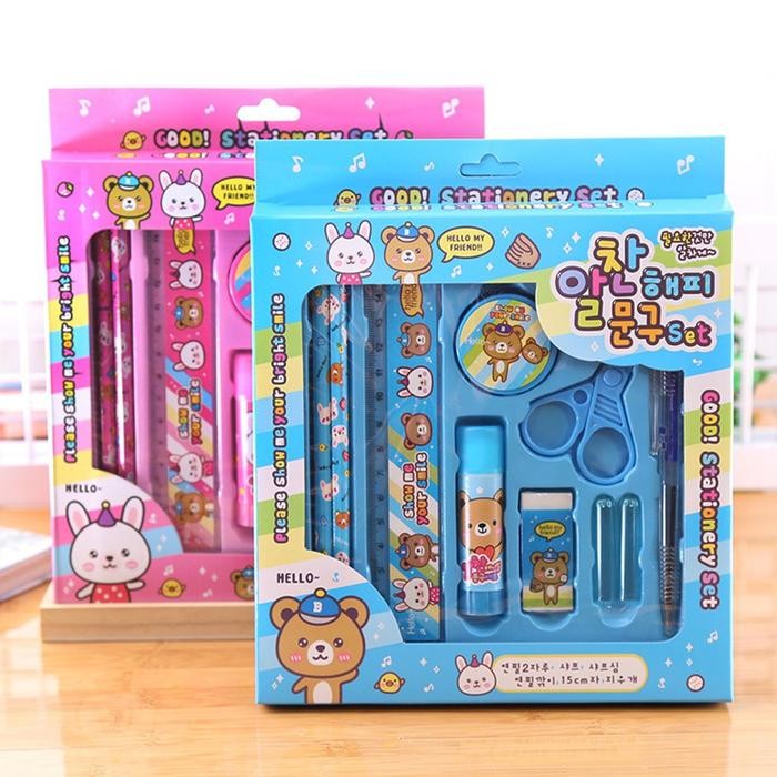 

Peralatan Tulis Set Sekolah Anak-Anak Stationery Set Perlengkapan Seko