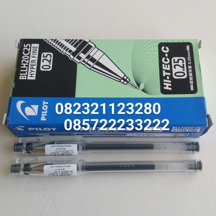 

ALAT TULIS : PEN/PENA/PULPEN PILOT HI-TEC-C 0.25 BLACK PPHC25A1