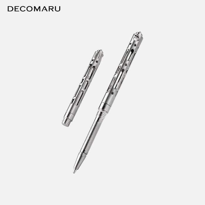 

Titanium Mini Ballpoint Pen Keychain Pocket Clip EDC Pen Tungsten Length Double Extendible Tip Alat