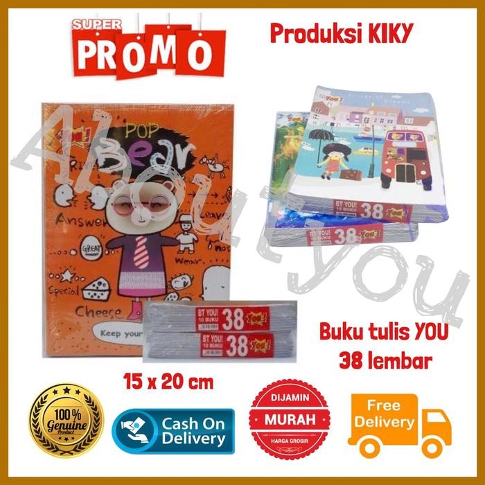 

Grosir 10 Buku Tulis EKONOMIS 38 lembar YOU by KIKY Book Buku Sekolah Anak Murah Kertas Paper