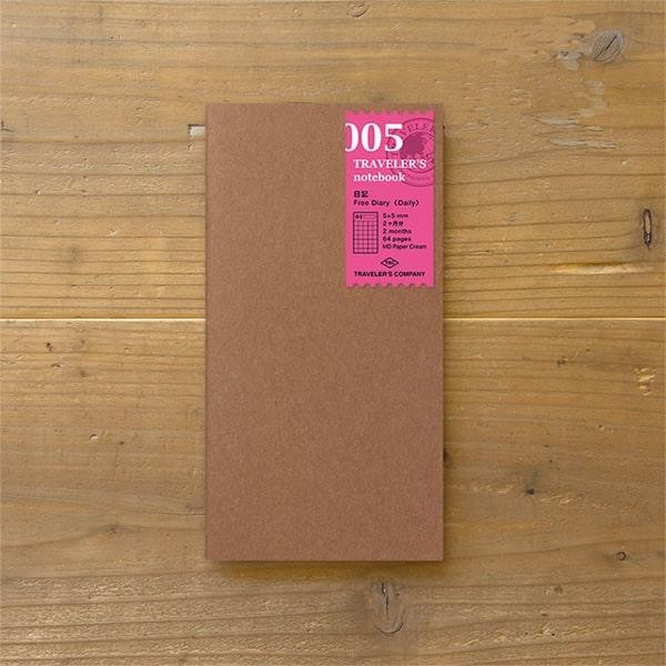 

Midori Traveler's Notebook Refill 005 - Free Diary Regular Size