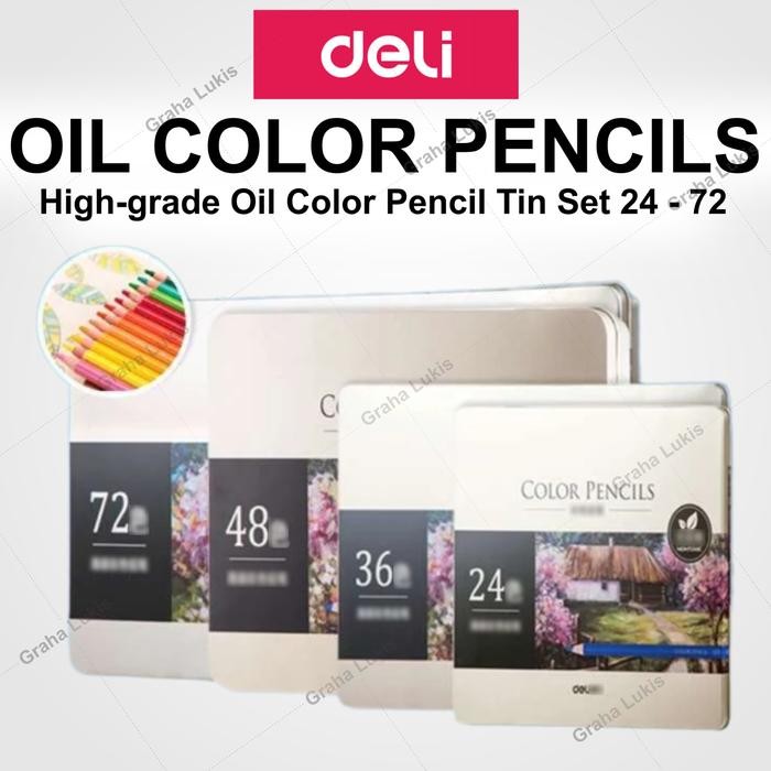 

Deli High-grade Oil Pencil Color Pensil Warna Minyak 24 / 36 / 48 / 72