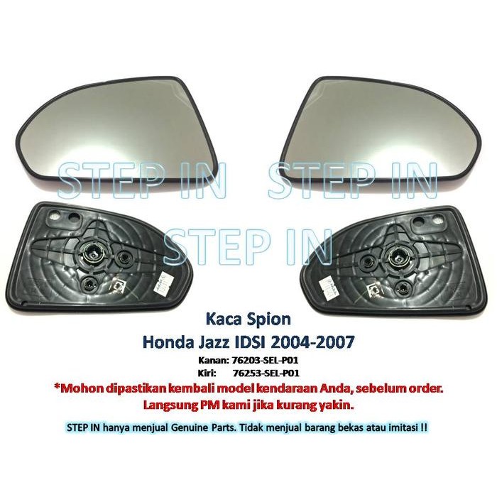 Kaca Spion Kanan/Kiri Honda Jazz 2004-2007 Idsi Part Asli Baru Orisini