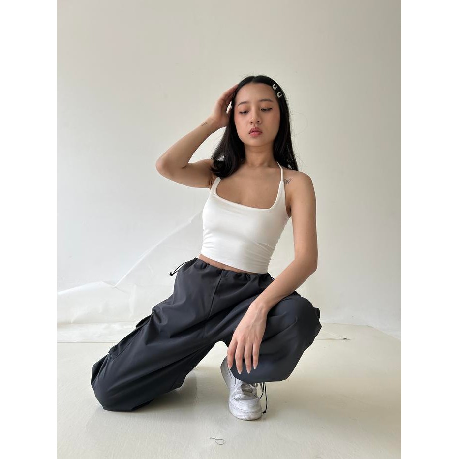 Fs Harper Tank / Tanktop Wanita / Halter Neck Top Rayon Crop Original