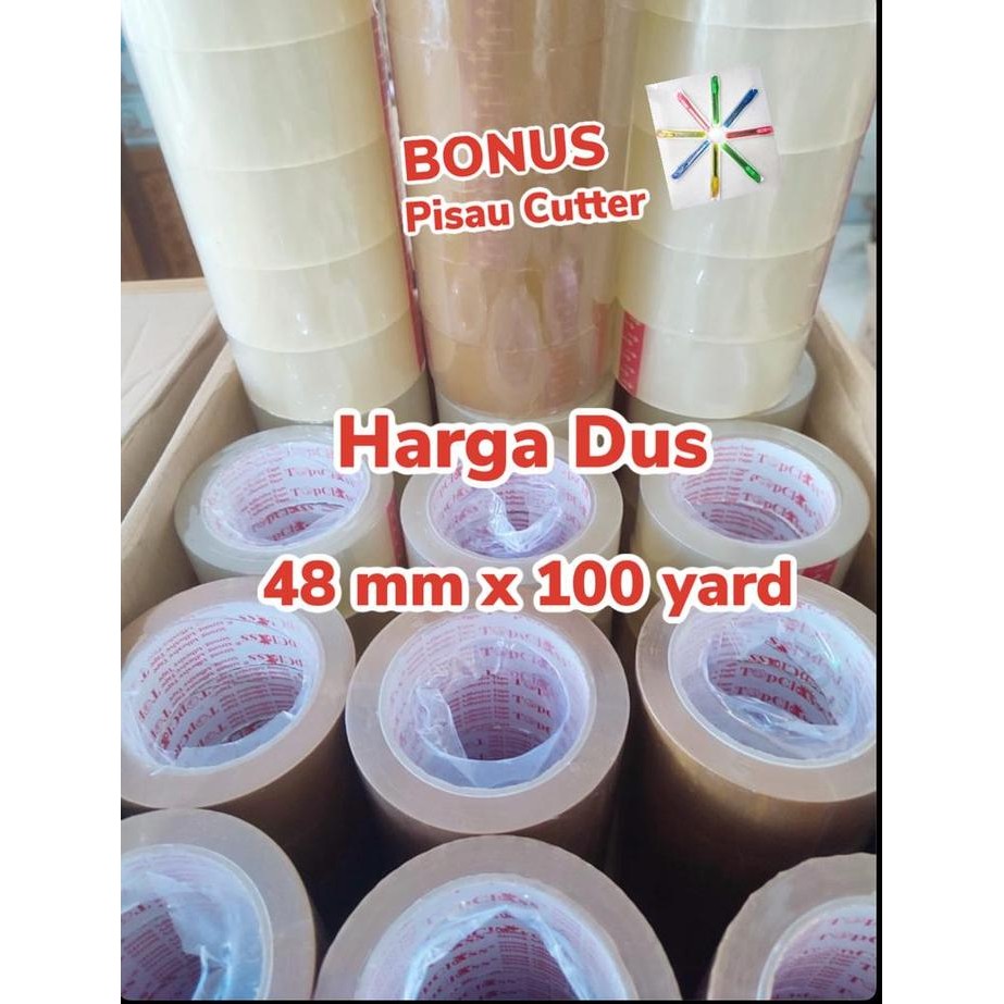 

Barang Terlaris Lakban 100 Yard X 48 Mm / 2 Inch Isi 72 Roll Terlaris Murah Harga Dus Packing Aman