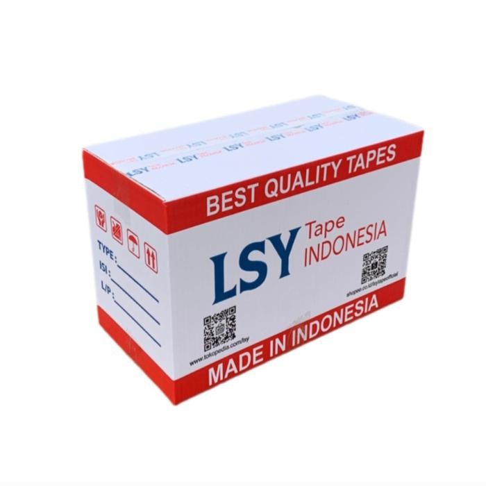 

Barang Terlaris Lakban / Isolasi Bening 12Mm X 90Yard 1 Dus Isi 192 Roll Lsy Tape Cod
