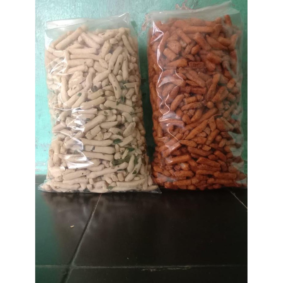 

New 1 Kg Basreng Dapat Dua Rasa Pedas Original Daun Jeruk Gurih Renyah Nampol Cemilan Snack Food