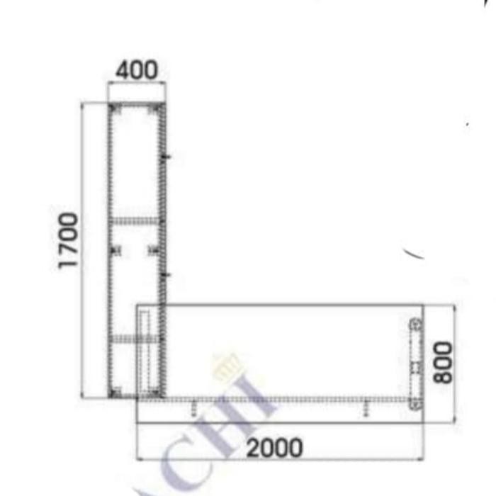 Meja Direktur Meja Kantor Indai Dyrex D R.Dir-22 Uk.200 Lapis Hpl