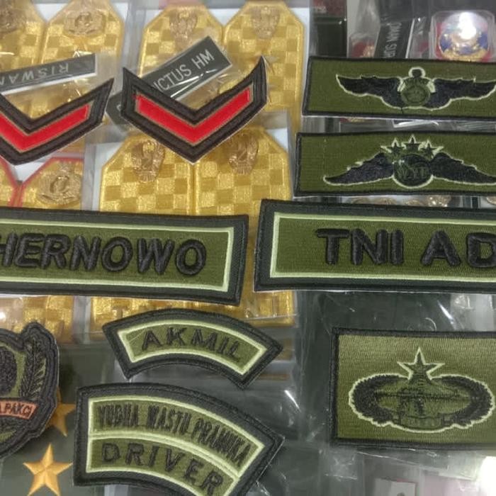 PAPAN NAMA PDL TNI AD PAPAN NAMA TNI AD NAME TAG BORDIR TNI