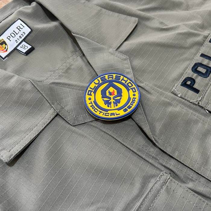 Baju Pdl Hijau Setelan Jatah Pembagian Polri Sritex Katun Original