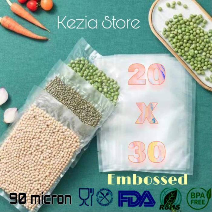Plastik Vacuum Sealer Emboss (20x30) / Plastik Vakum / Vakum Sealer