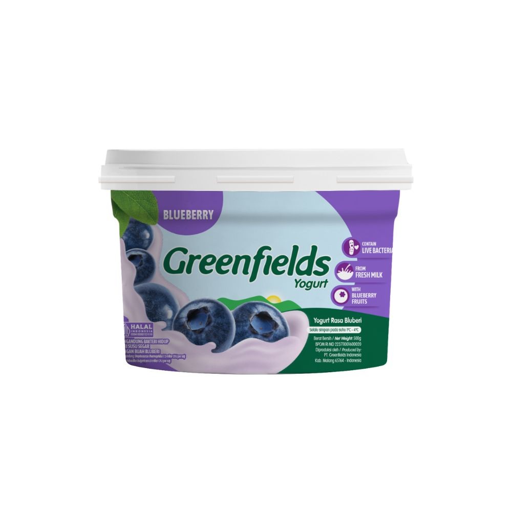 

Greenfields Stirred Yogurt Blueberry 500 gram