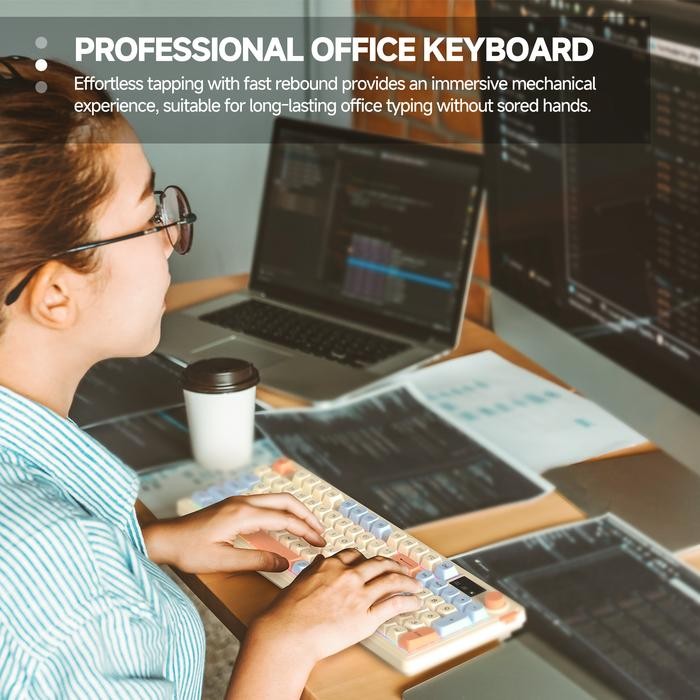 MECHANICAL KEYBOARD WIRED 98 KEYS RGB BACKLIGHT KEYBOARD GAMING KEYBOARD SILENT KEYPAD FOR LAPTOP PC