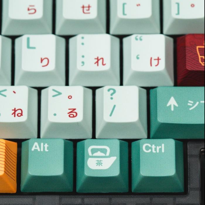(Expert) PPBT MATCHA PBT Dye Sub Keycaps by Press Play