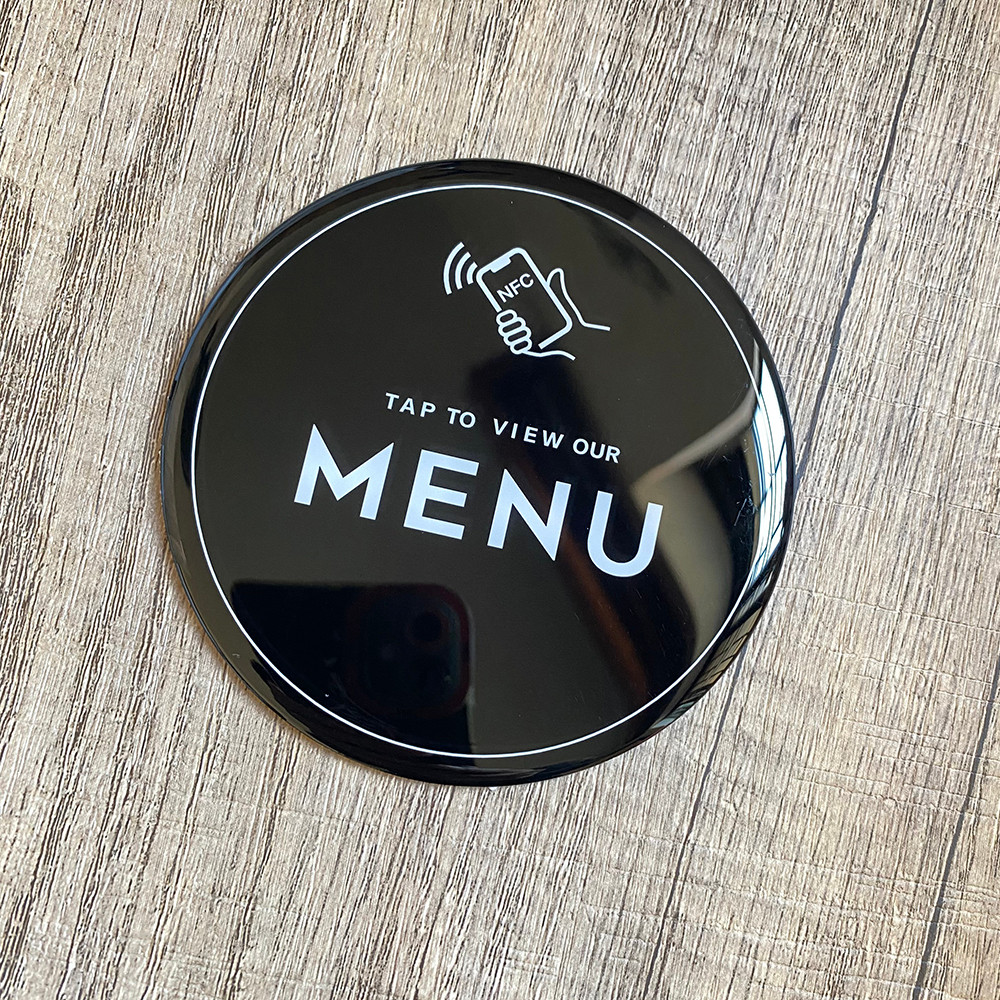 NFC Menu Plate Sticker Redirect to your Order Menu Restaurant Coffee Shop NFC Table Menu