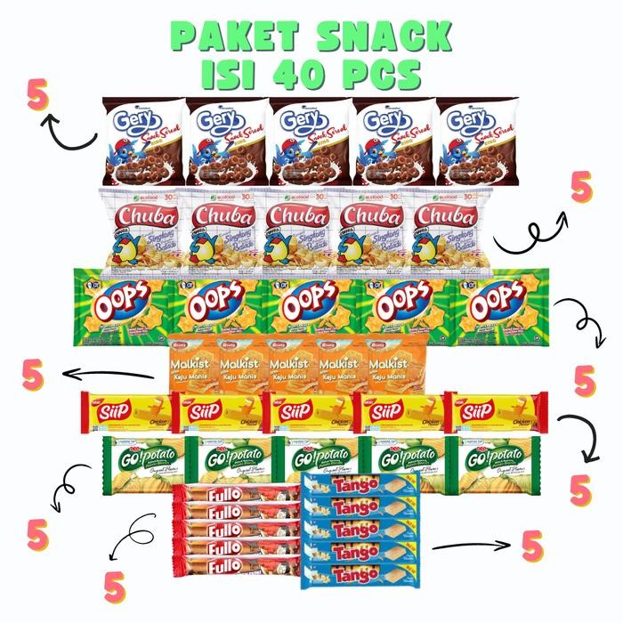 

Paket Snack isi 40 pcs Bingkisan Hampers Komplit Gift