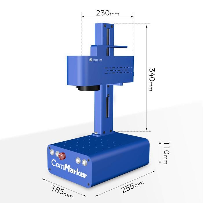 

Terbaru! Commarker Q1 Laser 10 Watt Engraving Machine For Metals Laser Engraver /Mesin Grafir Laser