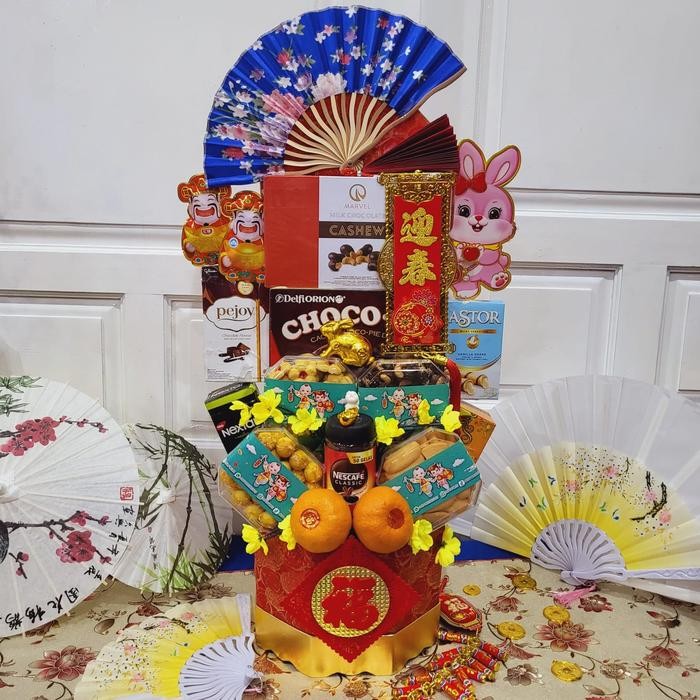 

Paket Dekorasi Hampers Imlek Parcel Hadiah Kue Kering 020