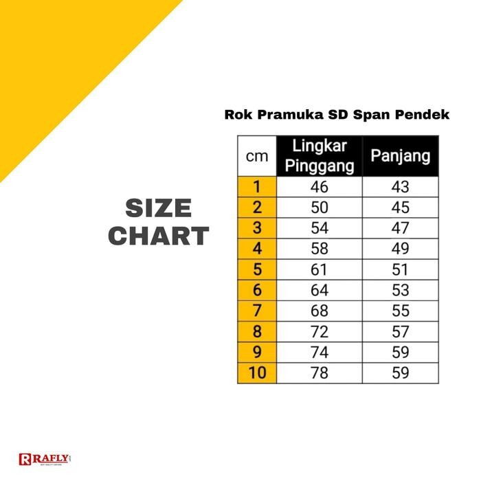 (Expert) Seragam SD - Rok Pramuka SD Span Pendek - Seragam Pramuka SD - Rafly Jaya