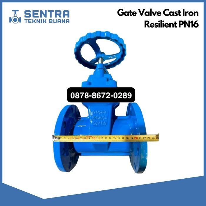 3" GATE VALVE CAST IRON PN16 RESILIENT / GATE VALVE PN16 / GATE VALVE CI PN16