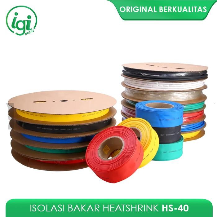 Expert ISOLASI BAKAR 40 MM HEAT SHRINK HS-40 SELONGSONG SELANG KABEL 40MM