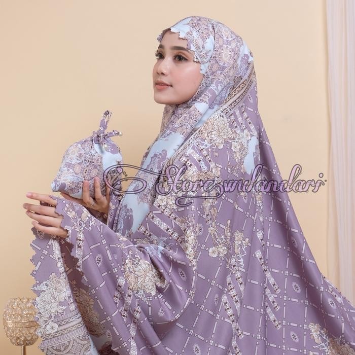 .wulandari-Mukena silk 3in1 QIANI mukena motif mukena sultan mukena mewah mukena murah mukena nyaman