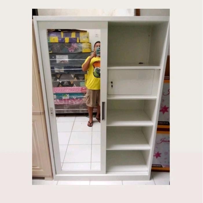 Lemari Baju Besi Sleding Lemari Pakaian Besi Lemari Sleding Pintu 2 Besi