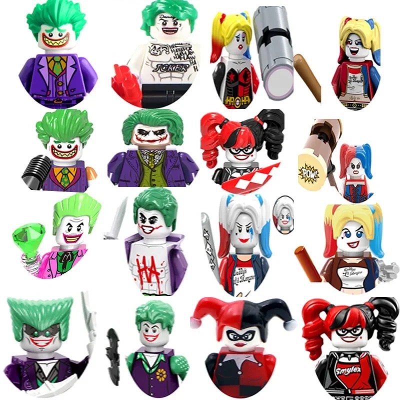 Super Hero Joker Batman Harley Quinn Catbuilding Blocks Hero Anime Bricks Dolls Mini Action Toy