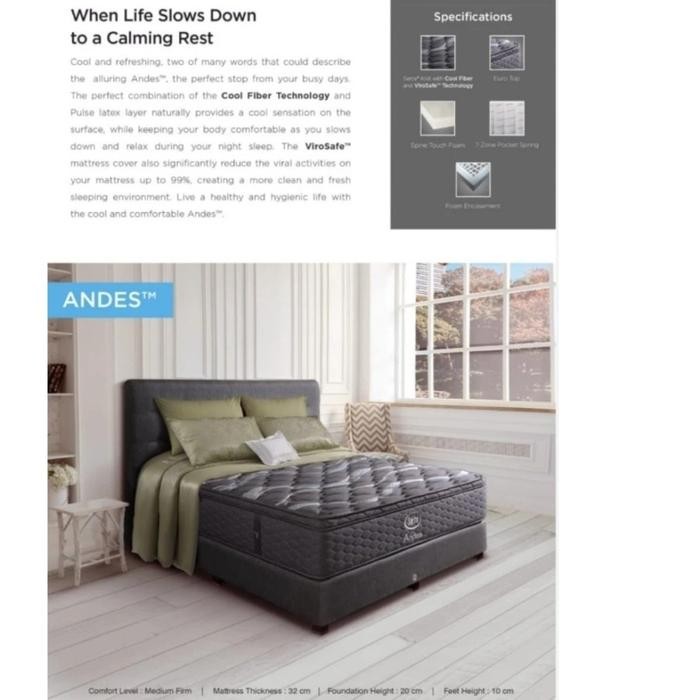 Serta Springbed Andes Ukuran 180X200 - Kasur Saja